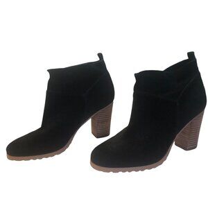 NEW (NWOT) Crown Vintage black suede Darcie heeled ankle boots sz 7.5